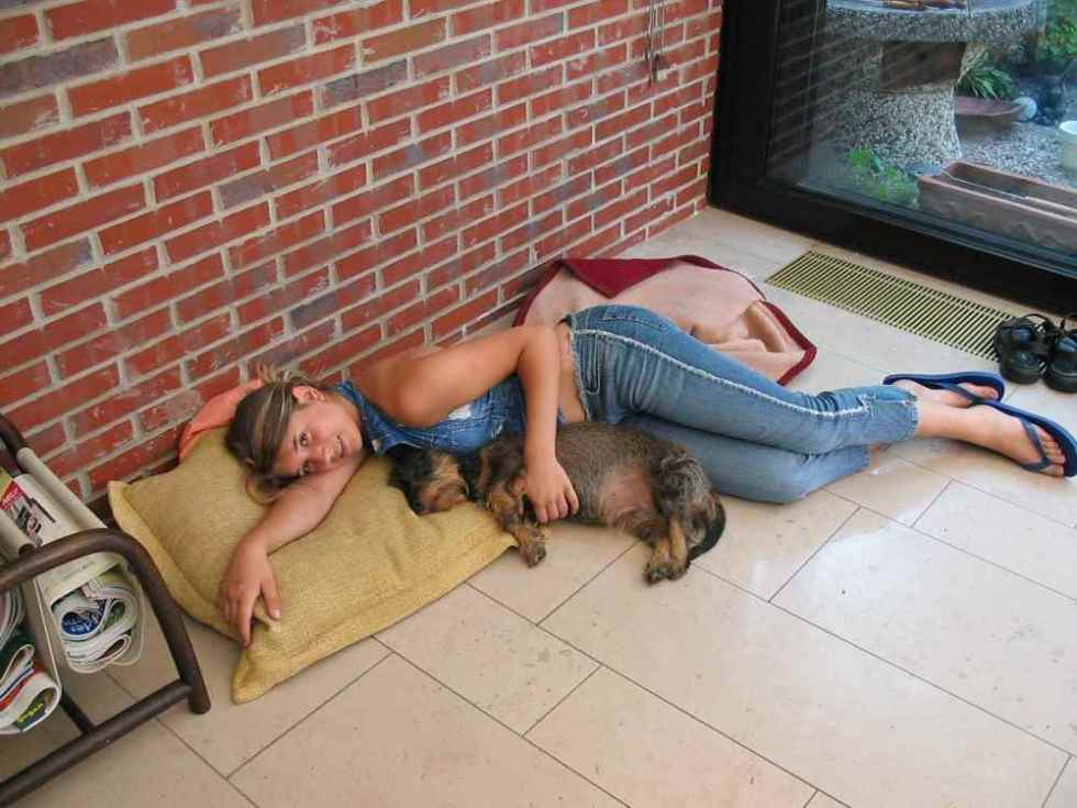 Marie mit Wusel in Detmold